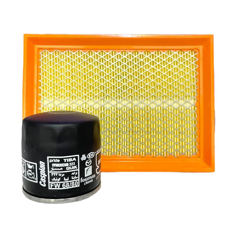 فیلتر هوا کاسپین مدل fc2199x به همراه فیلتر روغن مناسب برای پراید